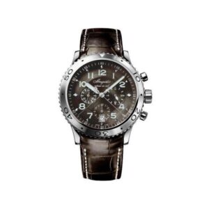 Breguet Type Xxi Flyback Chronograph 42Mm Steel Kroko Strap Brown Dial Automatic Ref. 3810St929Zu