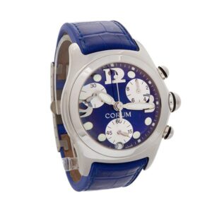 Corum Bubble 396.150.20 Blue Dial Quartz Quartz 44Mm Stainless Steel Leather Men’S Watch