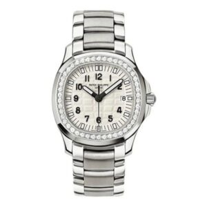 Patek Philippe Aquanaut Luce 5087/1A-010 White Dial Diamond-Set Bezel 35.6Mm Stainless Steel Ladies Watch