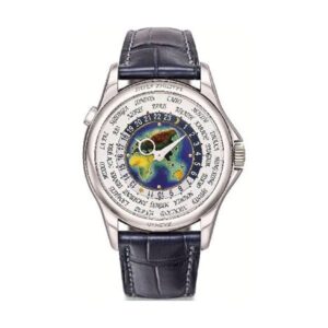 Patek Philippe Grand Complications 5131G-001 World Time 39.5Mm White Gold Black Leather Straps Men’S Watch