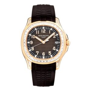 Patek Philippe Aquanaut 5167/300R-010 Brown Black Rim Diamond Set Brown Dial