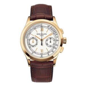 Patek Philippe Complications 5170J-001 Chronograph 39Mm 18K Yellow Gold White Dial Watch