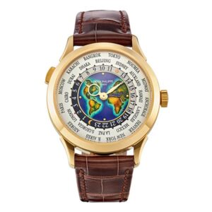 Patek Philippe Complications 5231J-001 Cloisonné Enamel Europe, Africa, Americas 38.5Mm 18K Yellow Gold Chocolate Brown Strap Men’S Watch