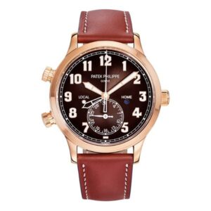 Patek Philippe Calatrava 5524R-001 Pilot Travel Time 18Kt Rose Gold Men’S Watch