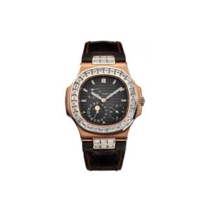 Patek Philippe Nautilus 5724R-001 40Mm 18K Rose Gold Baguette Diamond-Set Bezel Men’S Watch