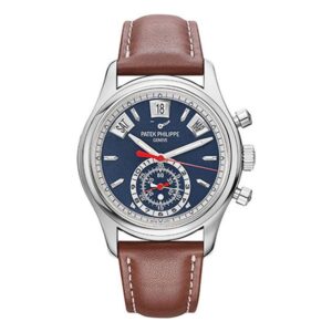 Patek Philippe Complications 5960/01G-001 Flyback Chronograph Annual Calendar 40.5Mm Blue Varnished Dial Men’S Watch