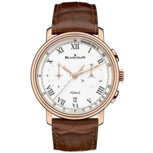 Blancpain Villeret Flyback Pulsometer 6680F-3631-55B Rose Gold With Brown Alligator Leather Men’Swatch
