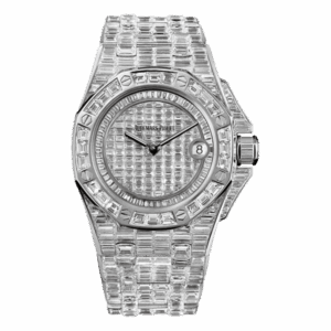Audemars Piguet Royal Oak Offshore 67543Bc.Zz.9185Bc.01 Diamonds 37Mm 18K White Gold Full Diamonds Ladies Watch