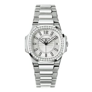 Patek Philippe Nautilus 7010/1G-001 32Mm 18K White Gold Diamond-Set Bezel