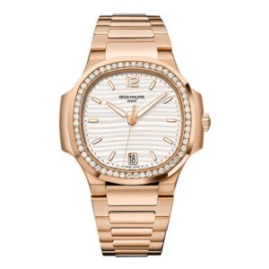 Patek Philippe Nautilus 7118/1200R-001 Silver Tone Dial 18K Rose Gold