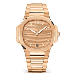 Patek Philippe Nautilus 7118/1R-010 Golden Dial 35Mm 18K Rose Gold
