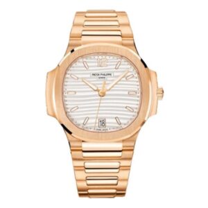 Patek Philippe Nautilus 7118/1R-001 Silvery Opaline Dial 35Mm 18Kt Rose Gold