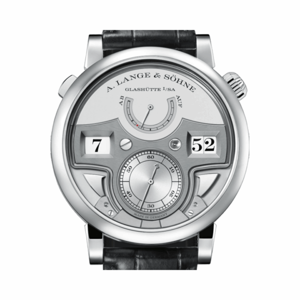 A. Lange & Sohne Zeitwerk 147.025F Minute Repeater Platinum 44mm Grey Dial Men’s Watch - Image 3