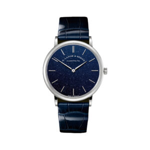 A. Lange & Sohne Saxonia 205.086 Thin White Gold Copper-Blue Dial 39mm Unisex Watch