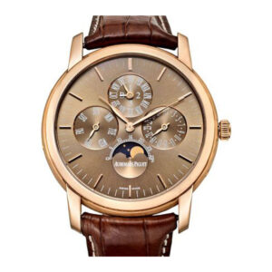 Audemars Piguet Jules Audemars 26390OR.OO.D093CR.01 Perpetual Calendar 18Kt Rose Gold 41mm Brown Dial Men’s Watch