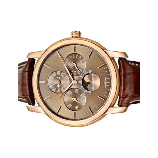 Audemars Piguet Jules Audemars 26390OR.OO.D093CR.01 Perpetual Calendar 18Kt Rose Gold 41mm Brown Dial Men’s Watch - Image 2