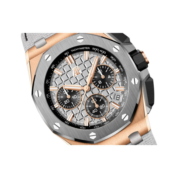 Audemars Piguet Royal Oak Offshore 26420OI.OO.A015VE.01 Chronograph 43mm Pink Rose Gold Titanium Bezel Grey - Image 2