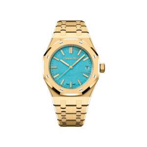 Audemars Piguet Royal Oak 15550BA.OO.1356BA.01 Yellow Gold 37mm Turquoise Dial