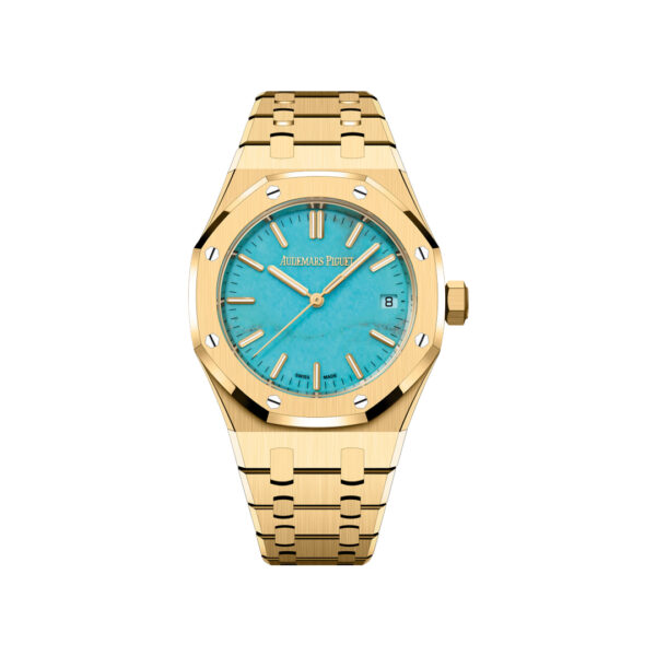 Audemars Piguet Royal Oak 15550BA.OO.1356BA.01 Yellow Gold 37mm Turquoise Dial