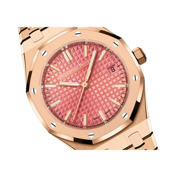 Audemars Piguet Royal Oak 77450OR.OO.1361OR.01 Self Winding 34mm Pink Rose Gold Pink Dial - Image 2