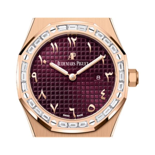 Audemars Piguet 67656OR.ZZ.1261OR.01 Royal Oak Pink Gold 10 Limited Pieces 33mm Arabic Purple Dial Womens Watch - Image 2
