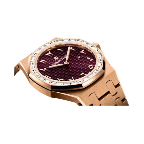 Audemars Piguet 67656OR.ZZ.1261OR.01 Royal Oak Pink Gold 10 Limited Pieces 33mm Arabic Purple Dial Womens Watch - Image 4