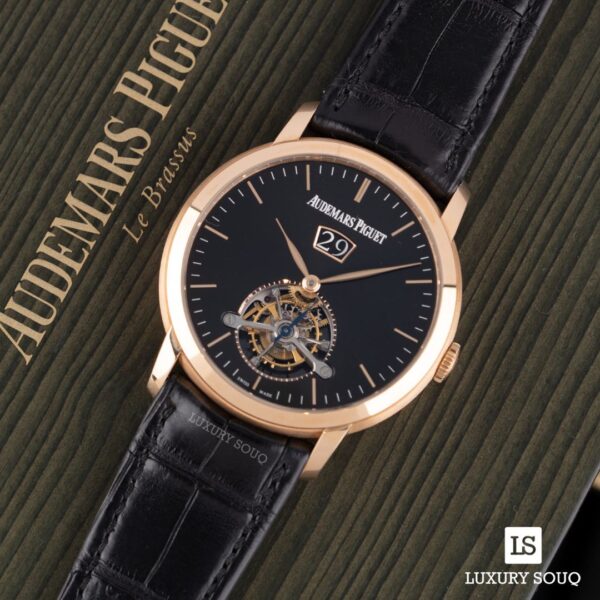 Audemars Piguet Jules Audemars 26559OR.OO.D002CR.01 Tourbillon Grande Date Pink Gold/Black - Image 4
