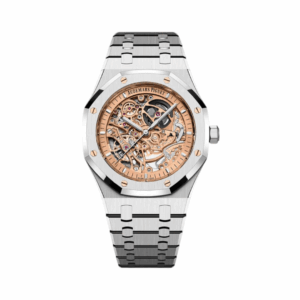 Audemars Piguet Royal Oak 15407ST.OO.1220ST.02 Double Balance Wheel Openworked 41mm Skeleton Dial Mens Watch