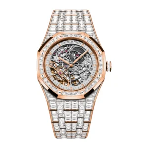 Audemars Piguet Royal Oak 15417Or.Zz.1267Or.01 Gray Dial Baguette Diamond