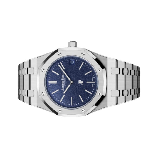Audemars Piguet Royal Oak 16202BC.OO.1240BC.02 ‘Jumbo’ Extra-Thin White Gold 39mm Grainy Blue Dial Unisex Watch - Image 2