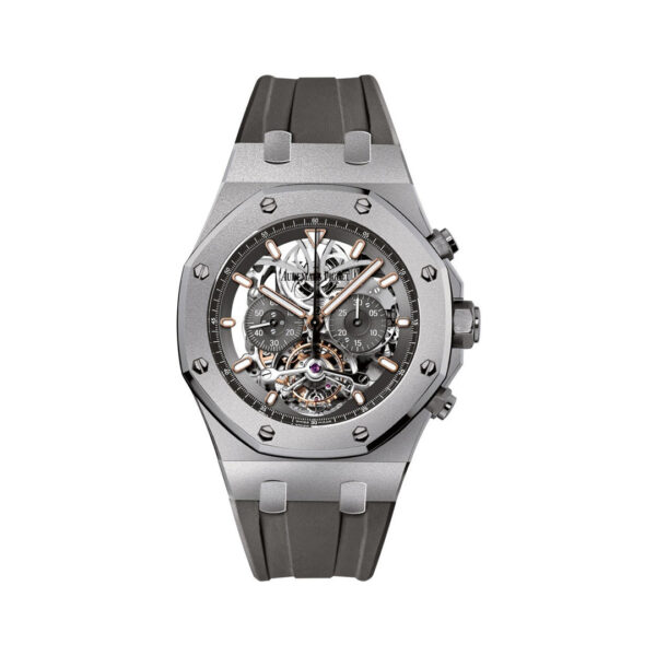 Audemars Piguet Royal Oak 26347TI.GG.D004CA.01 Tourbillon Chronograph Titanium Skeleton Dial 44mm Men’s Watch