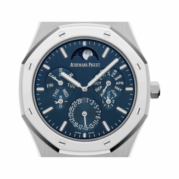 Audemars Piguet Royal Oak 26586IP.OO.1240IP.01 Perpetual Calendar Ultra-Thin Titanium Blue Dial - Image 4