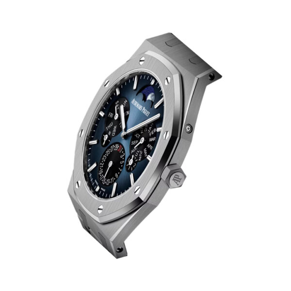 Audemars Piguet Royal Oak 26586TI.OO.1240TI.01 Perpetual Calendar Ultra-Thin Ltd. Edition Blue Dial 41mm Men’s Watch - Image 4