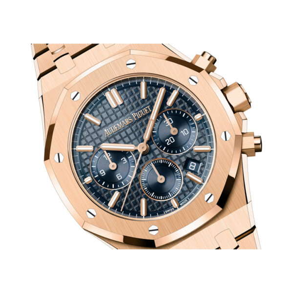 Audemars Piguet Royal Oak 26715OR.OO.1356OR.01 Chronograph 38mm Rose Gold Blue Dial - Image 2