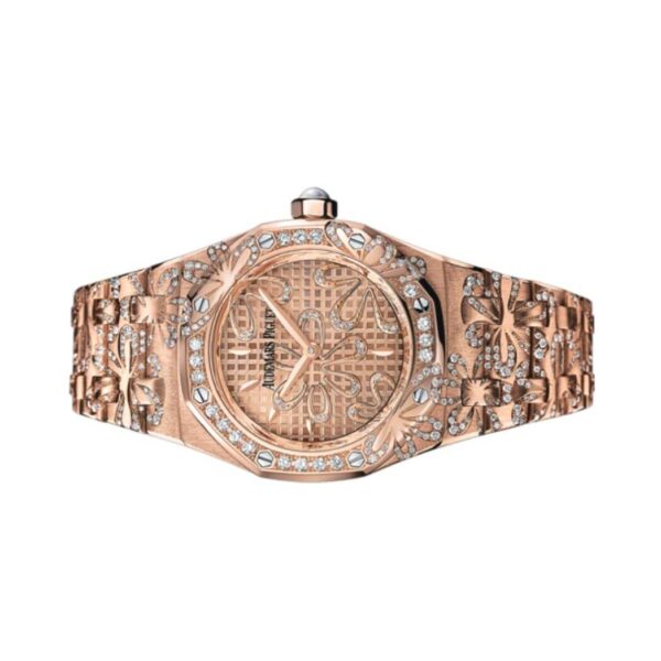 Audemars Piguet Royal Oak 67617OR.ZZ.1235OR.01 Floral Diamond 18K Rose Gold - Image 3