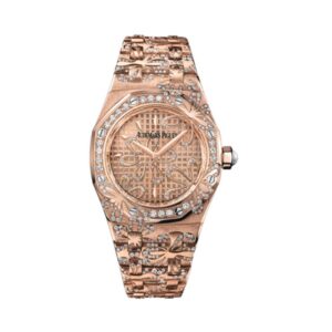Audemars Piguet Royal Oak 67617OR.ZZ.1235OR.01 Floral Diamond 18K Rose Gold