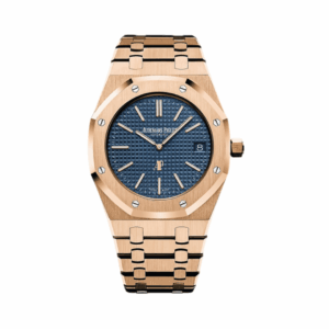 Audemars Piguet Royal Oak Jumbo Extra-Thin 15202OR.OO.1240OR.01 18K Rose Gold 39mm Blue Dial Men’s Watch