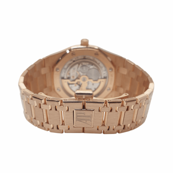 Audemars Piguet Royal Oak Jumbo Extra-Thin 15202OR.OO.1240OR.01 18K Rose Gold 39mm Blue Dial Men’s Watch - Image 5