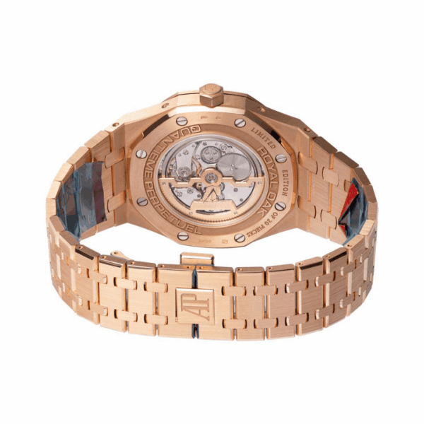 Audemars Piguet Royal Oak 26614OR.YY.1220OR.01 Perpetual Calendar Ltd Edition Rose Gold Black Dial Rainbow Bezel 41mm Men’s Watch - Image 2