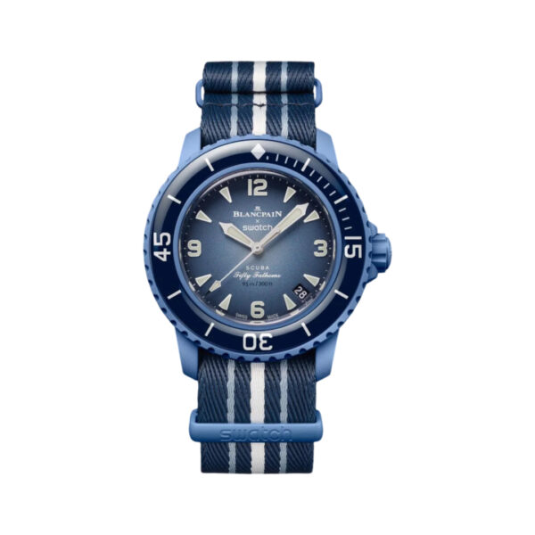 Blancpain x Swatch Scuba Fifty Fathoms Atlantic Ocean SO35A100 Blue 42.5mm Unisex Watch