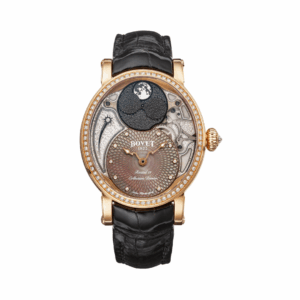 Bovet Dimier Recital 11 R110001-SD1 Miss Alexandra Moon Phase Pink Gold 41mm Silver Dial Womens Watch