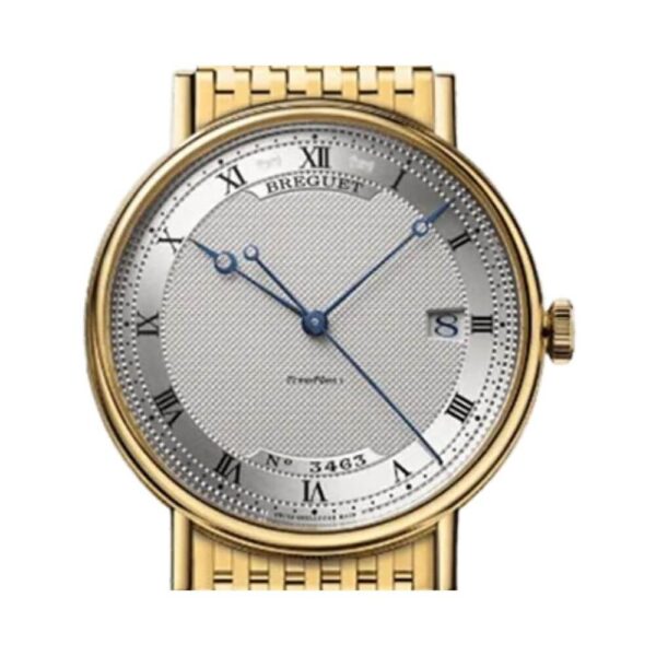 Breguet Classique 5177BA/15/AV0 Silver Roman Dial 38MM 18K Yellow Gold Unisex Watch - Image 3