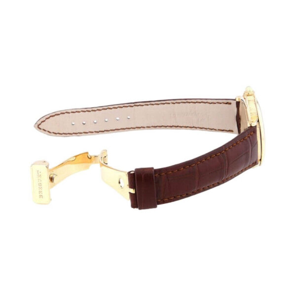 Breguet Marine 3400BA/12/996 Silver Roman Dial Automatic 35.5Mm 18K Yellow Gold Brown Leather Straps Unisex Watch - Image 2