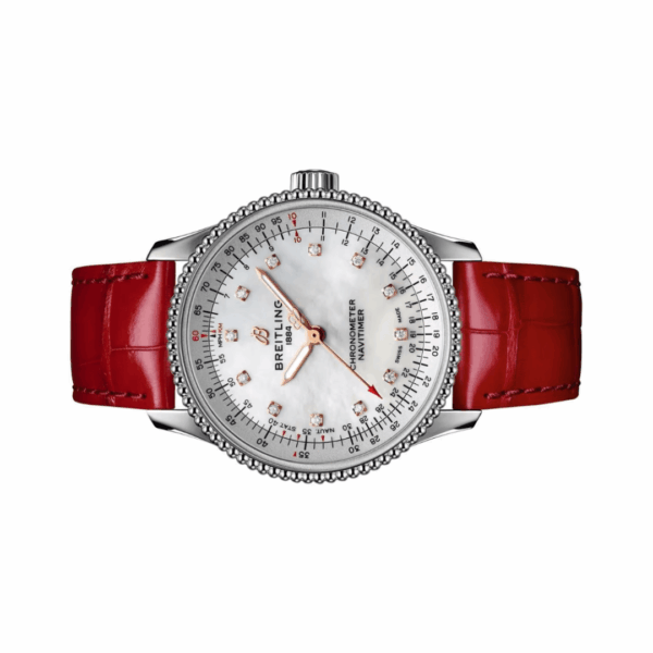 Breitling Navitimer A17395211A1P5 Red Alligator Leather MOP Dial - Image 5
