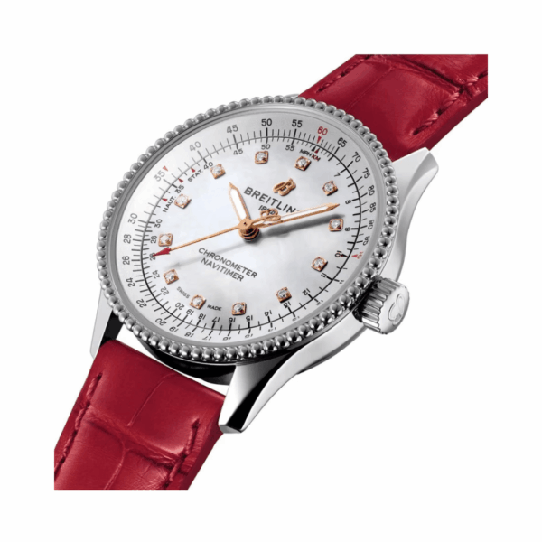 Breitling Navitimer A17395211A1P5 Red Alligator Leather MOP Dial - Image 6