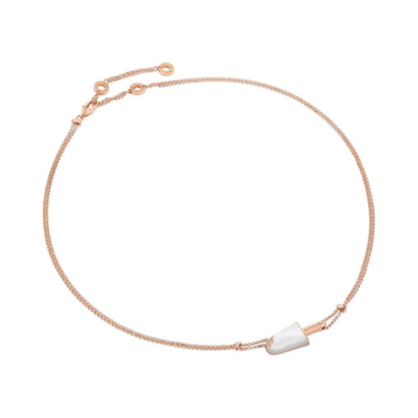 Bvlgari Bvlgari Gelati 356132 CL858512 18K RG MOP & Pave Diamonds Necklace