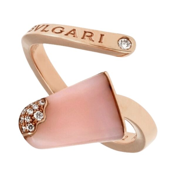 Bvlgari Bvlgari Gelati AN858657 18k Pink Opal And Diamonds Ring - Image 2