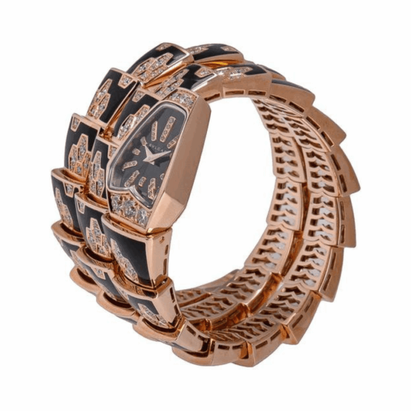 Bvlgari Serpenti 101986 18k Rose Gold Black Dial - Image 2