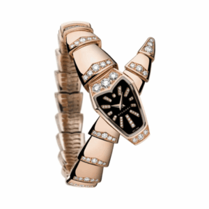 Bvlgari Serpenti 102344 18k Rose Gold Black Dial