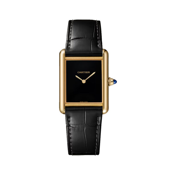 Cartier Tank Louis WGTA0091 Large Model Yellow Gold 25.5mm Black Dial Ladies Watch